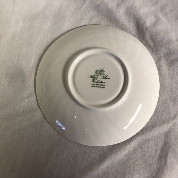 Allyn Nelson Fine Bone China England Cup & Saucer Sets Pink Roses & Ivy - Picture 13 of 14